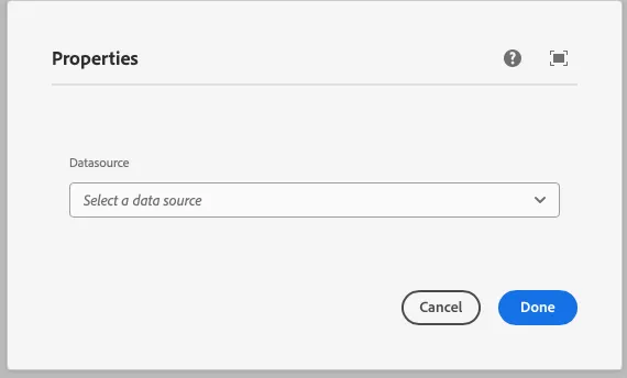 Datasource Component