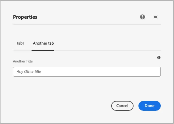 Tabs Component